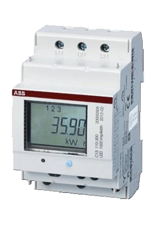 ABB kWh-meter 3-fase 5(40)A electronisch DIN-rail